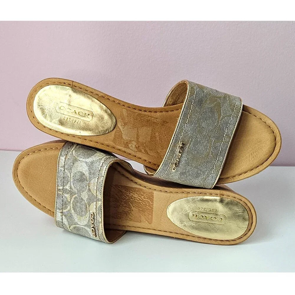 Coach Women Joanne Slide Wedge Sandals - Picture 7 of 7